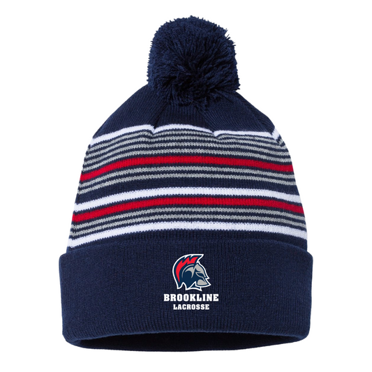 Brookline Lacrosse Pom Pom Beanie