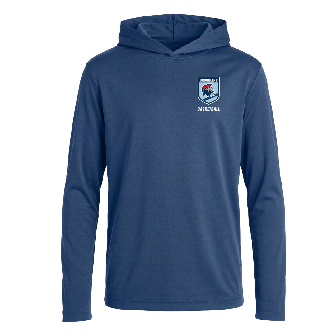 Brookline Basketball Shield Logo Hooded T (Adult)