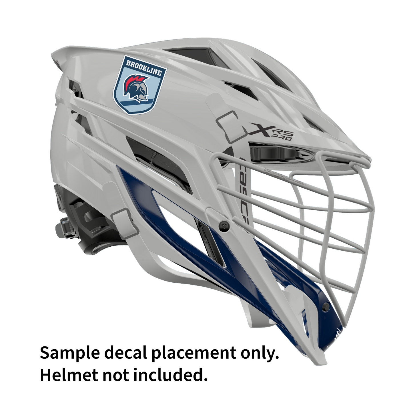 Brookline Lacrosse Helmet Decal Set - Cascade XRS Pro
