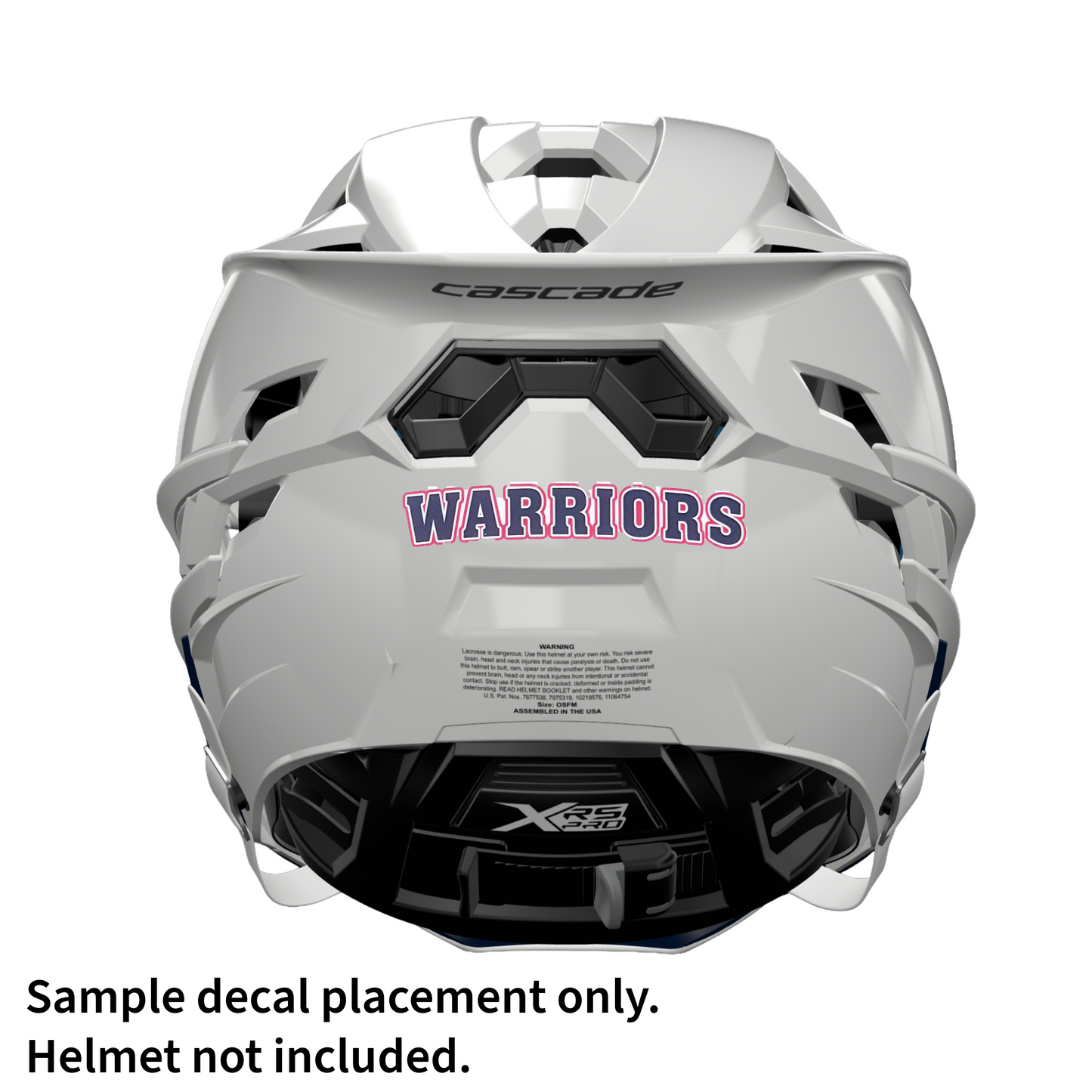 Brookline Lacrosse Helmet Decal Set - Cascade XRS Pro