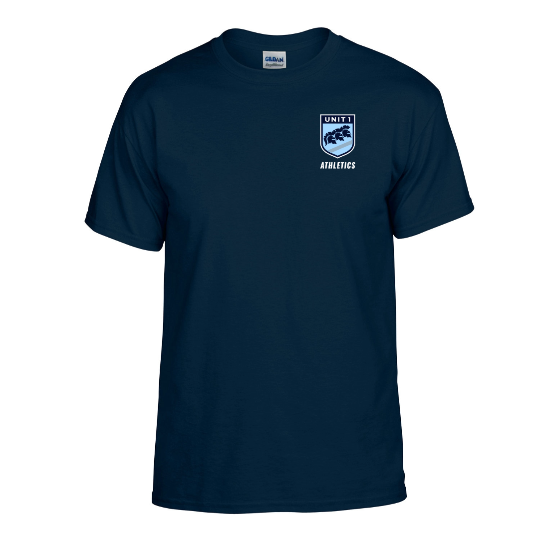 Unit 1 Athletics Shield Logo Dryblend T-Shirt (Adult)