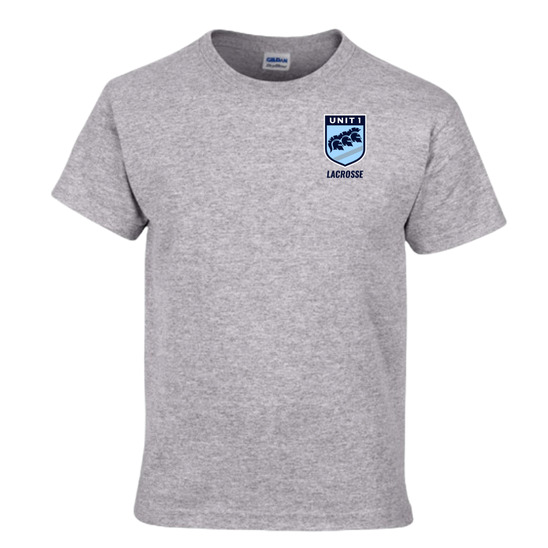 Unit 1 Lacrosse Shield Logo Dryblend T-Shirt (Youth)